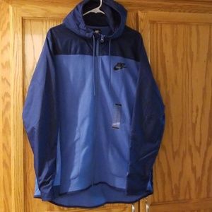 Nike Mens XL Zipup Hooded Jacket Blue